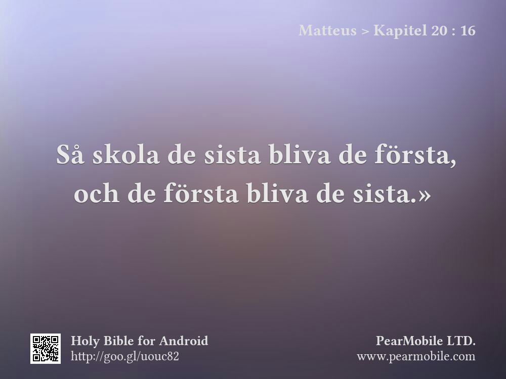 Matteus, Kapitel 20:16